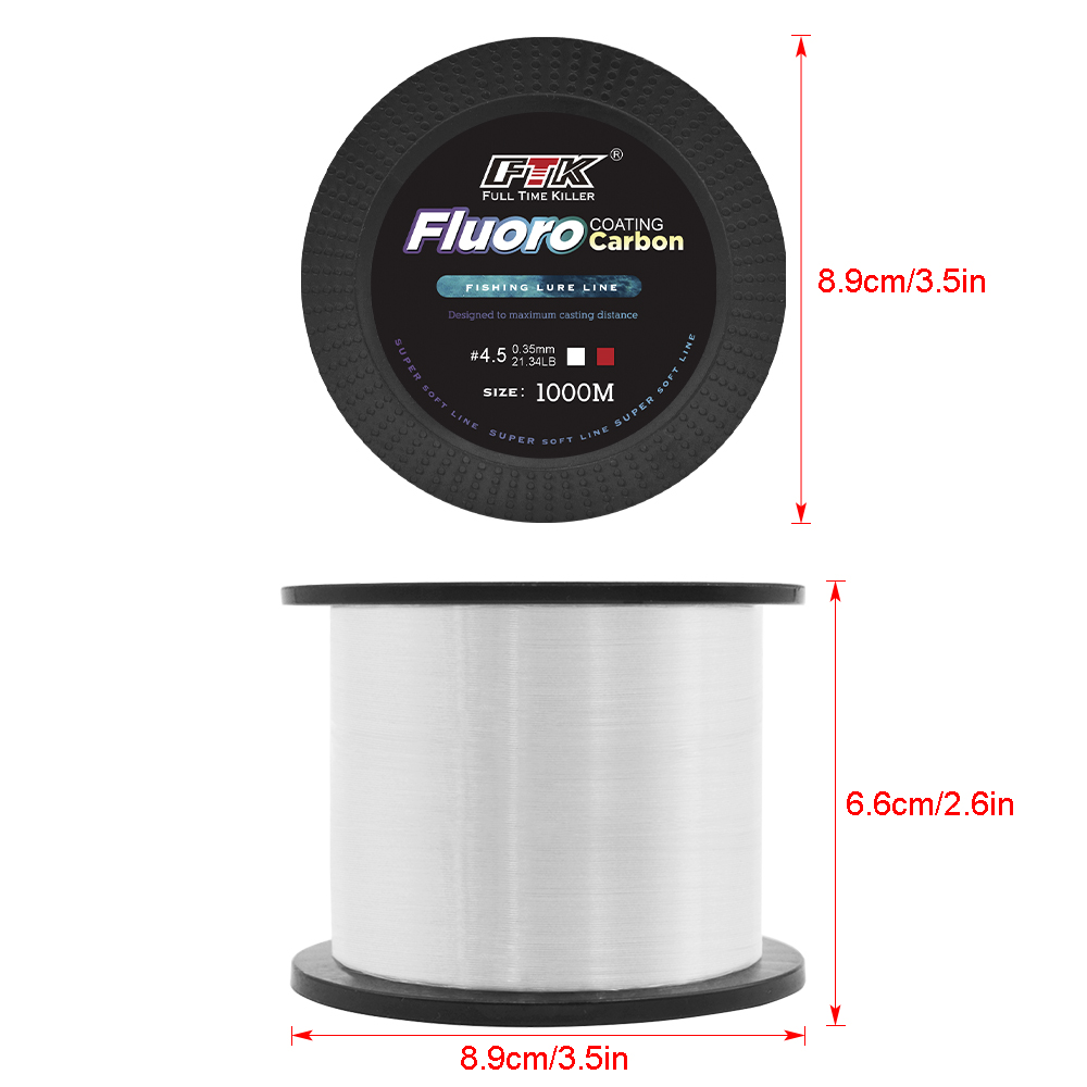 FTK 1000M Nylon Fishing Line S - Fluorocarbon Line recension och pris